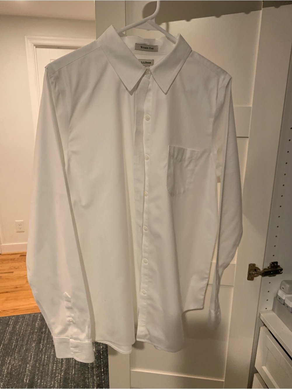 L.L. Bean White Button-Down Women's Shirt